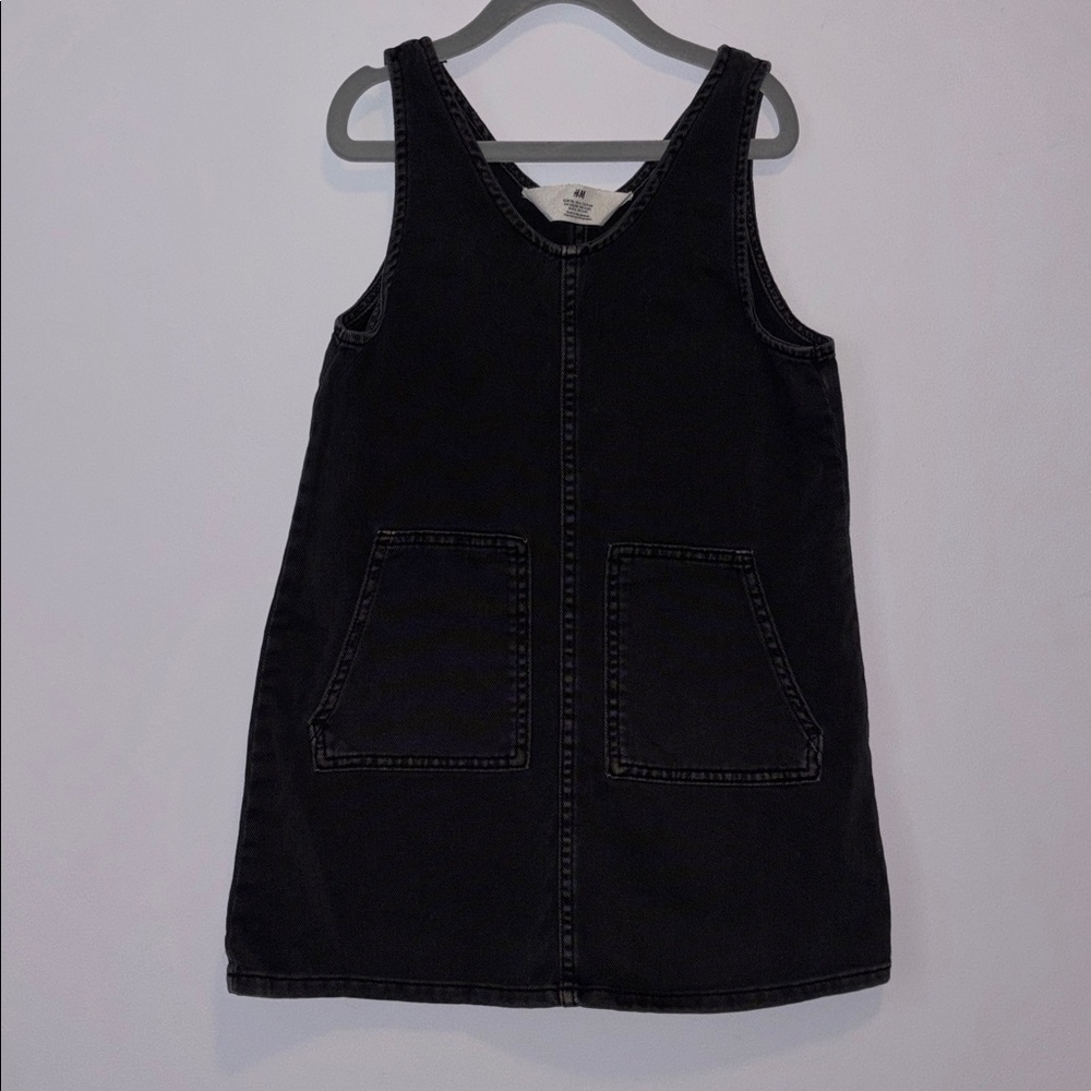 H&M Charcoal Denim Dress sz 6 NEW